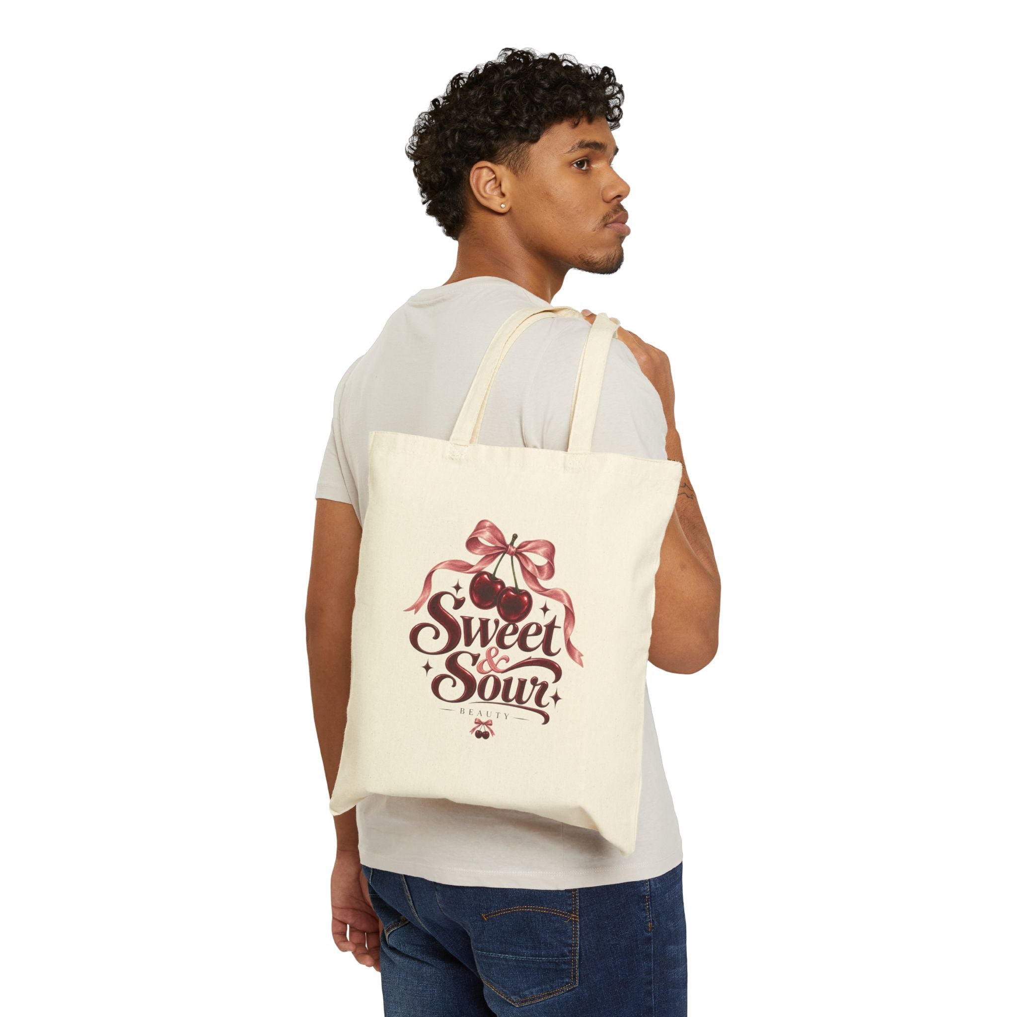 Tote Bag — "Sweet & Sour" Cherry Canvas Tote