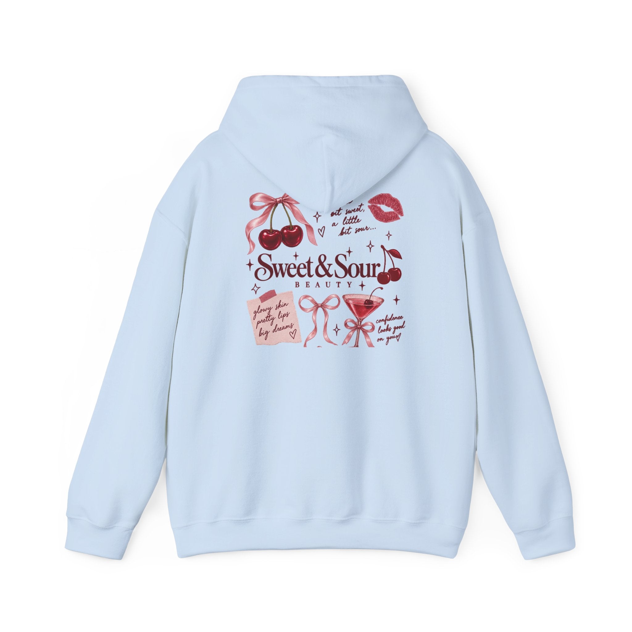 Sweet & Sour Hoodie — Cute Kawaii Cherry Graphic Sweatshirt