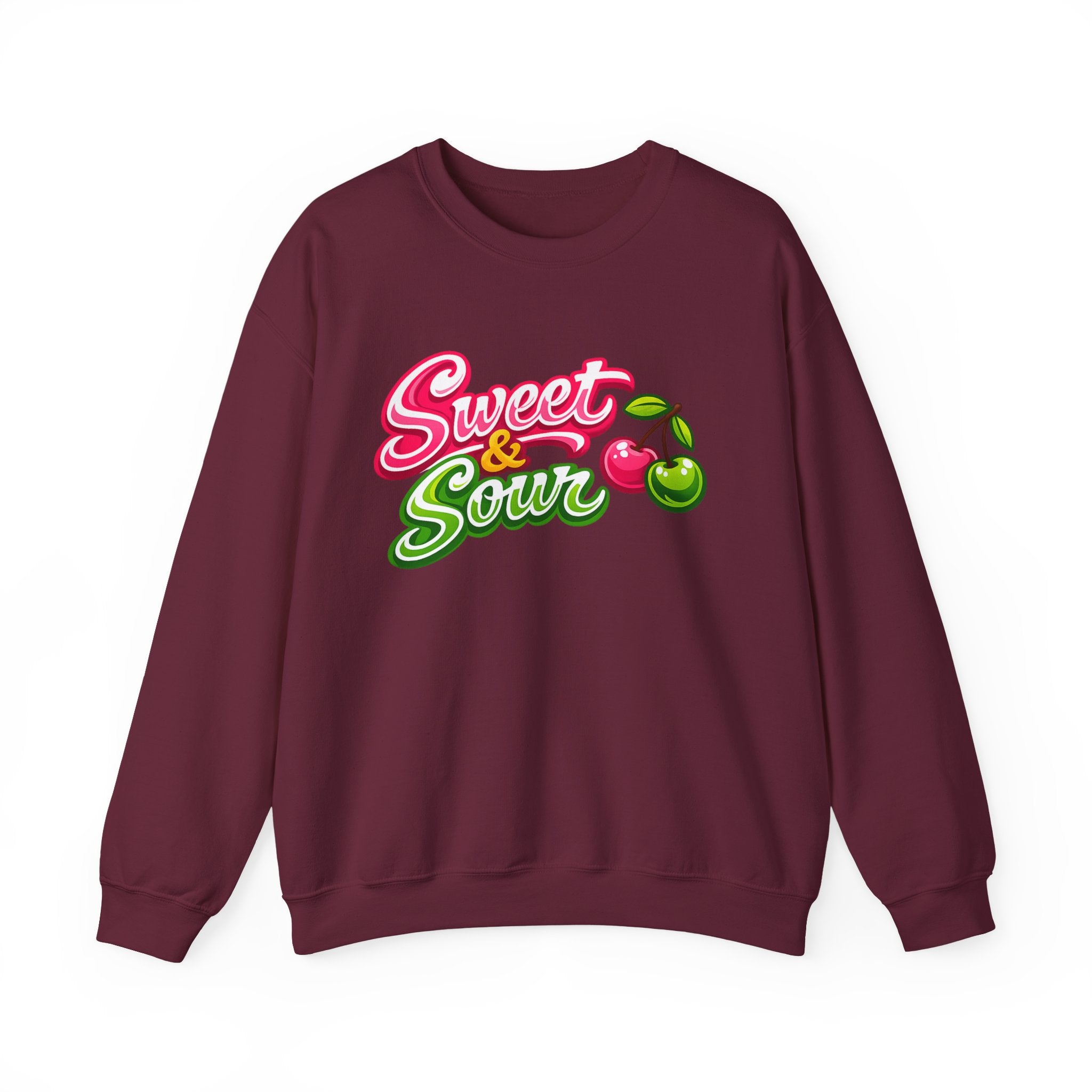 Sweet & Sour Crewneck Sweatshirt — Retro Cherry Graphic
