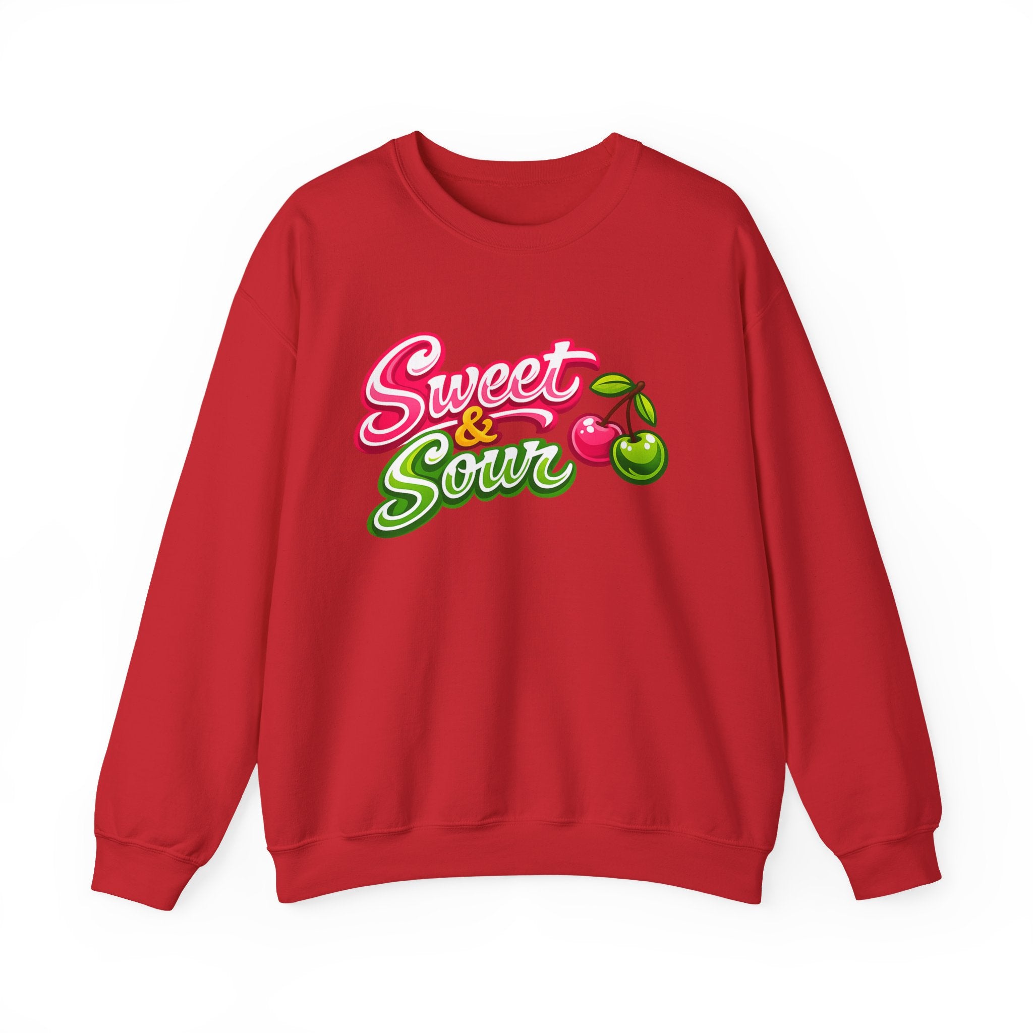 Sweet & Sour Crewneck Sweatshirt — Retro Cherry Graphic