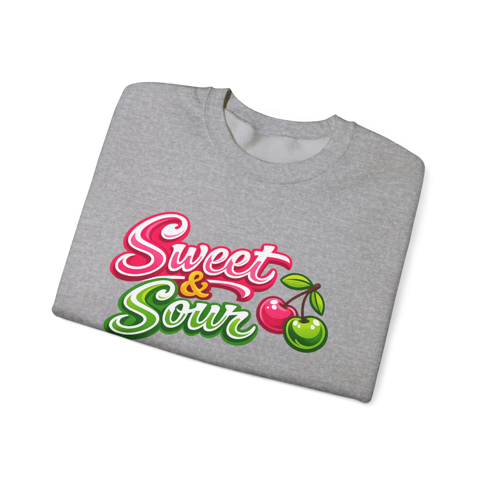 Sweet & Sour Crewneck Sweatshirt — Retro Cherry Graphic