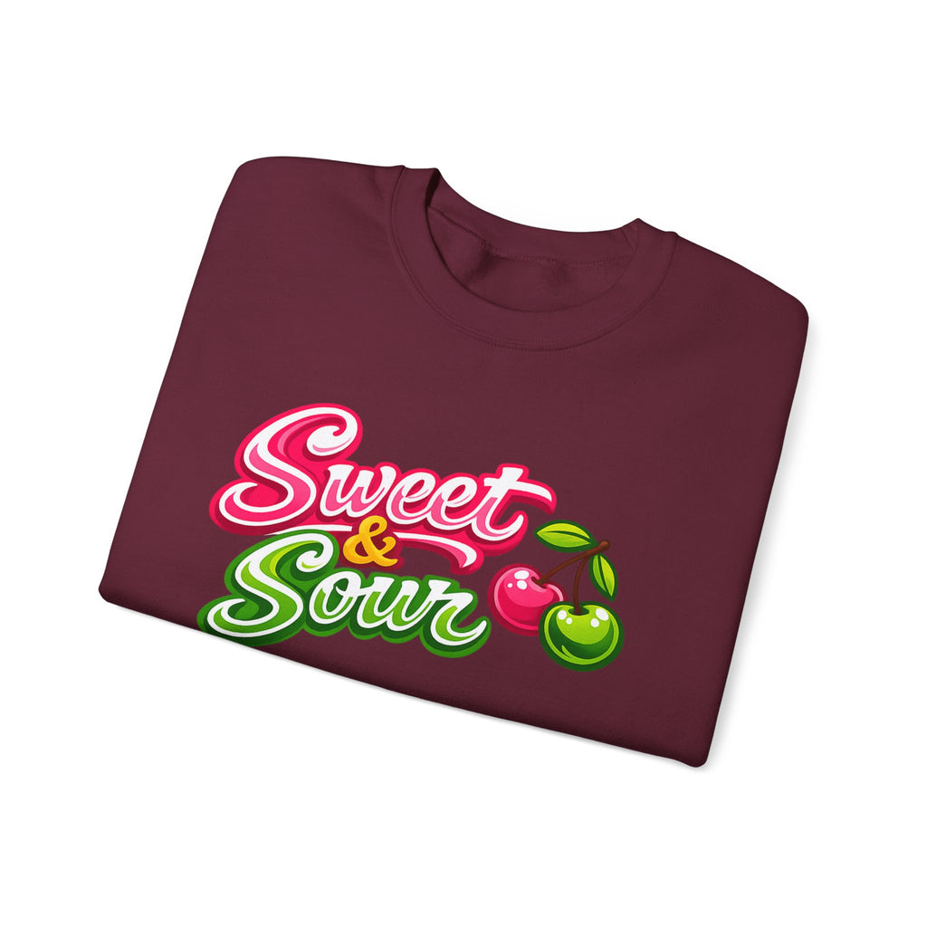 Sweet & Sour Crewneck Sweatshirt — Retro Cherry Graphic