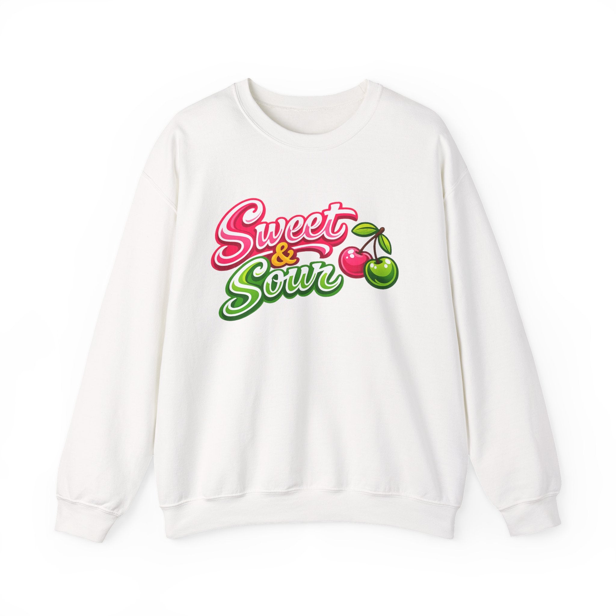 Sweet & Sour Crewneck Sweatshirt — Retro Cherry Graphic