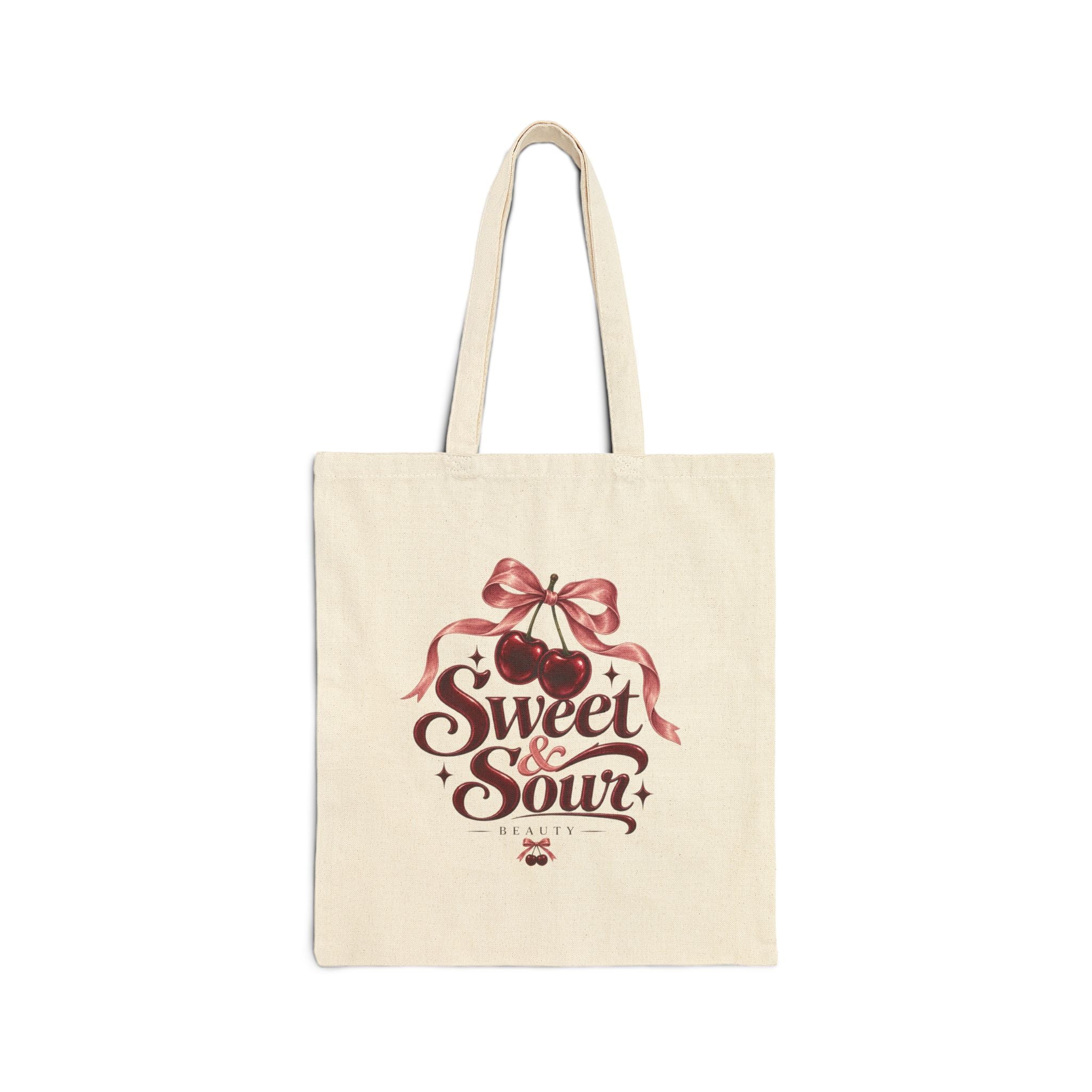 Tote Bag — "Sweet & Sour" Cherry Canvas Tote